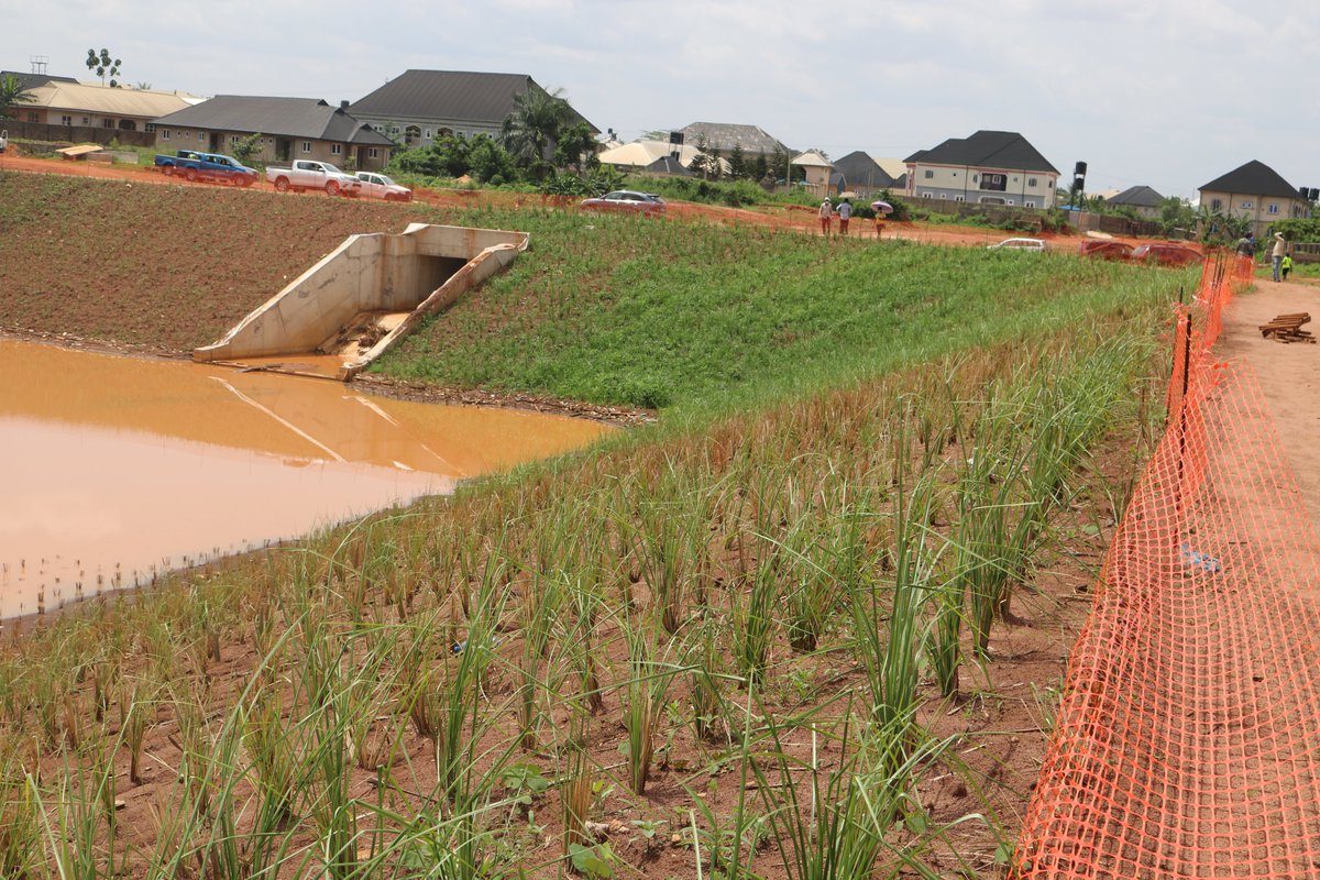 ENewmap's tweet photo. Validation of Addendum Resettlement Action Plan (RAP) and inspection of on-going Flood Alleviation and Protection Construction Works on Gapiona Site (Upper Adesuwa Road, Gapiona and adjoining streets in GRA, Benin) by Edo NEWMAP led by the Project Coordinator, Dr. Tom Obaseki. https://t.co/MUfyupn0IK
