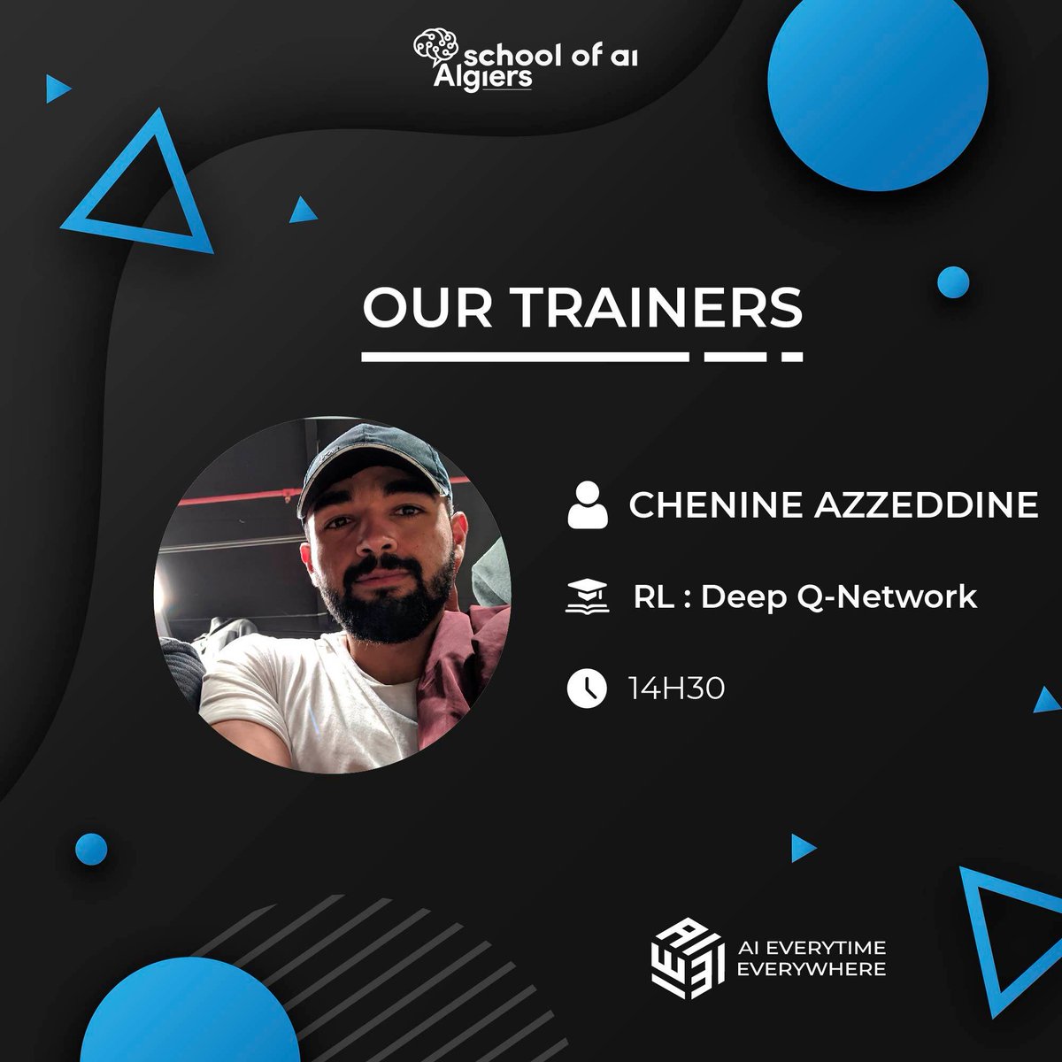 SoAIAlgiers's tweet photo. Hello Wizards 🧙🏼,
If you are interested in Deep Q-Network, then it's a good opportunity for you 🤩, you may not want to miss it 😉.
👉 So join us at 14h30 in DQN workshop via
https://t.co/DMpQysWi6n
#schoolOfAI #AI2E #WEEK_5_DQN #StayHome https://t.co/YMEGV9eHg6