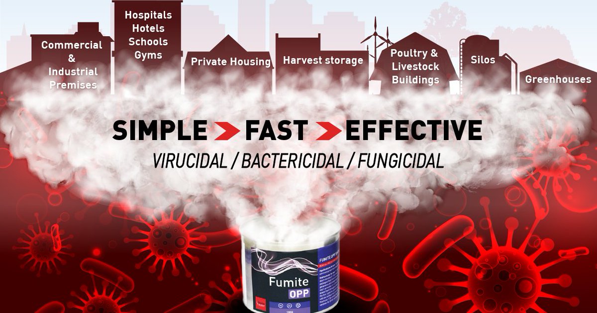 OctaviusHuntLtd's tweet photo. In these uncertain times, Octavius Hunt has been working hard to keep up with demand for their disinfectant smoke generator, Fumite™ OPP.
Read more >>https://t.co/94jedaYyx8 https://t.co/F1STWKGe8D