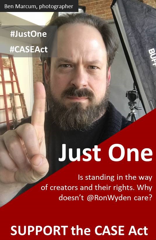 📸 <a href="/RonWyden/">Ron Wyden</a>- Creative artists are being DECIMATED by #COVID19. Yet you continue to block the bipartisan, common sense #CASEAct, which passed the House with only 6 (SIX!) no votes. Why, sir? Why do you deny us the judicial access &amp; economic relief you support for others? #JustOne