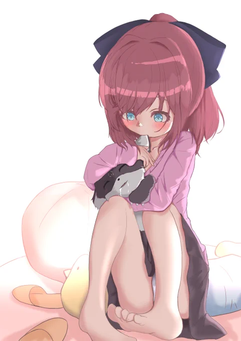 #るるのアトリエ #でびるさまにささげるえ
「Zzz.....」
「…かぷっ」 