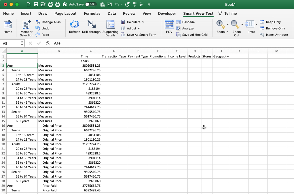 CameronLackpour's tweet photo. Using Mac Excel, #SmartView, and #EssbaseSaaS and figured out how to get indents on drilldown to work. https://t.co/BeOq4Xs41W