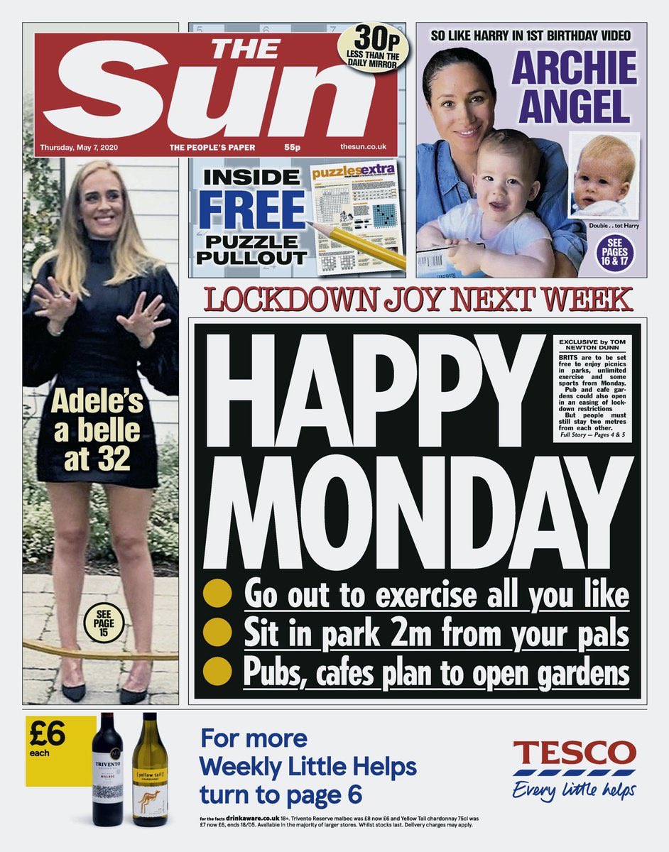 gabbyheffernan's tweet photo. Very worried about number of people disregarding #LockdownUK because media are implying that it’ll be relaxed on Sunday, ‘so it doesn’t matter now...’

Yet again, irresponsible action from tabloids, actually putting lives in danger to boost sales.
#BankHoliday #StayHomeSaveLives https://t.co/JVANRG8juv
