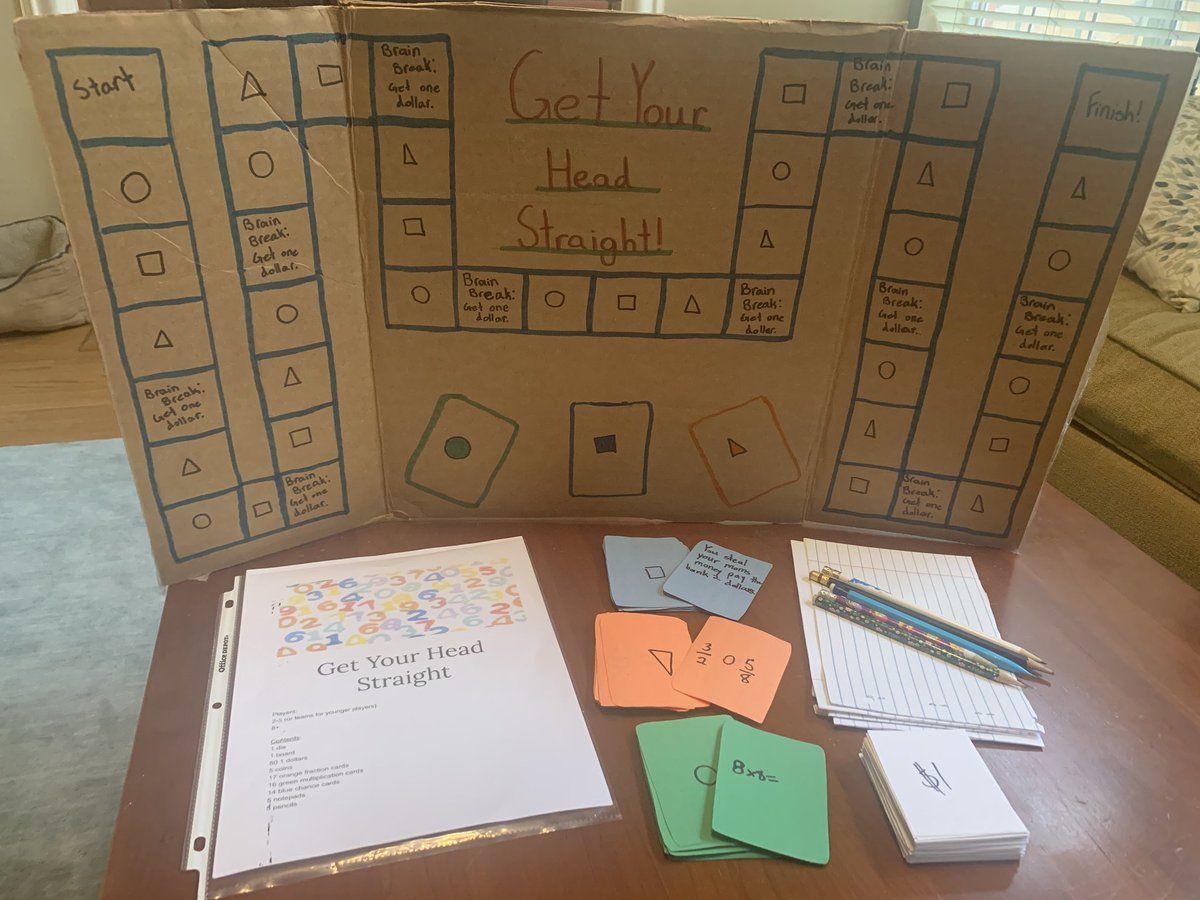 AbbyBrownELT's tweet photo. So proud to share this work by 2 awesome Roadrunners who created their own board games based on subjects that interested them! ❤  One is a math game and the other is Harry Potter themed. #yearningforlearning #hheshares #creativeinnovators https://t.co/x3sbbiIxyE