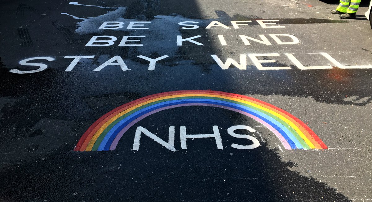 An amazing job done by GB Roadart, painting Rainbows across the site at Ipswich Hospital 🌈 A massive thanks to <a href="/HighwayAssuran1/">Highway Assurance</a> for kindly offering this gesture free of charge, as a way to say thank you to all NHS staff working extra hard right now, it is greatly appreciated 👏