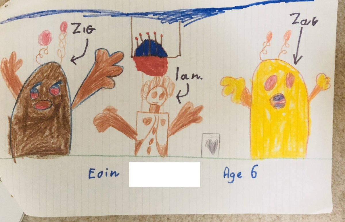 DoubleZCreative's tweet image. #POBox2222 Eoin from Leixlip was the best brother ever in 1988 sending in a birthday request for Ronan! We’ve learnt that all letters should be written in multi coloured pen! Also, it’s like Ian Dempsey is in the room the drawing is so accurate! #dempseysDen #zigandzag
