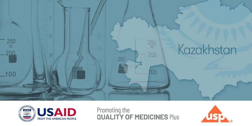 USPharmacopeia's tweet photo. With support from @USAID’s and USP’s Promoting the Quality of Medicines (PQM) program, #Kazakhstan’s medicines quality control laboratory in Karaganda becomes Central Asia’s first lab to achieve #WHOPrequalification. Learn more https://t.co/1Pqp10gChV #HealthSystems @WHO @USAIDGH https://t.co/sHuEGDnk46