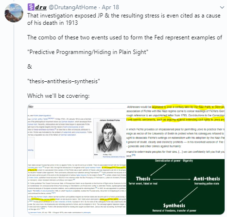 Let's review some topics we have covered earlier:- Edwards Bernay's "Propaganda" Methods- Johann Fichte's "thesis–antithesis–synthesis"/False Flags- Operation Mockingbird/CIA Media Control- Project MKUltra/Nazi/CIA Mind Control- Occult "Hiding in plain sight" Rituals