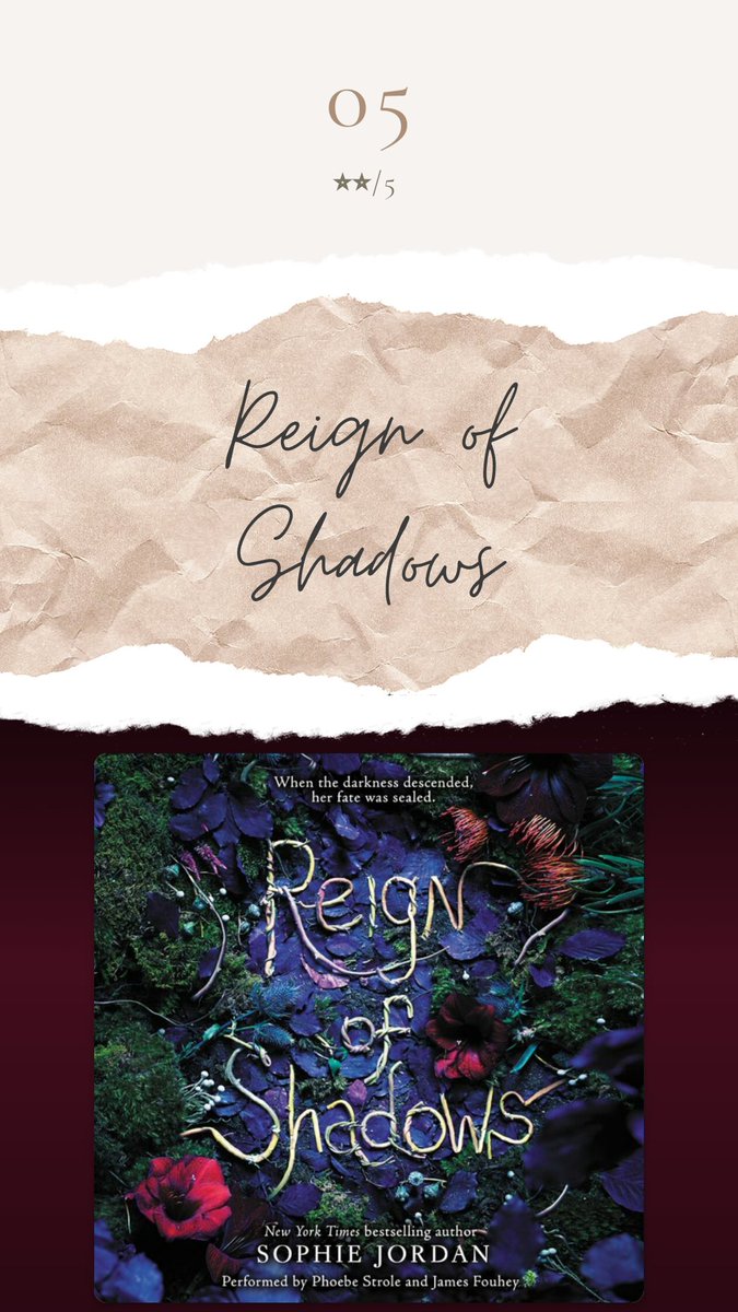 AnushkaMarri's tweet photo. Review of Reign of Shadows by Sophie Jordon! 
The first book in the series, released in december 2015, is claimed to be a retelling of Rapunzel. For a book placed under YA Fantasy, it sure lacked a lot of it. #reignofshadows #audiobooks @Storytel_In https://t.co/n63EUD85in