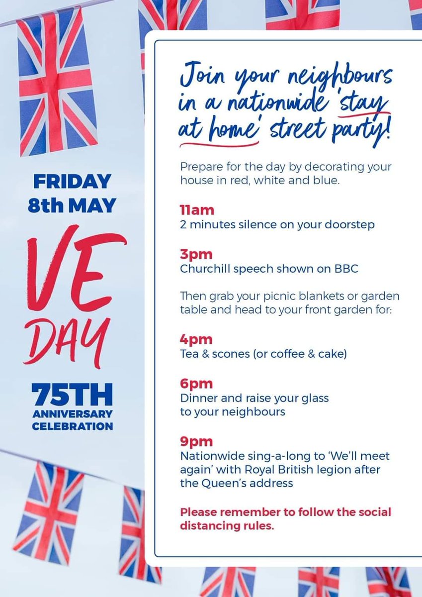 PropertyPlus_UK's tweet photo. Victory in Europe Day, was the day on which allied forces announced the surrender of Germany in Europe on May 8th. #VEDay #75thAnniversary ❤ https://t.co/OHHIWwylfz