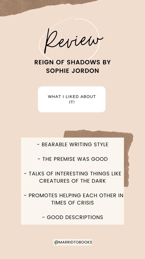 AnushkaMarri's tweet photo. Review of Reign of Shadows by Sophie Jordon! 
The first book in the series, released in december 2015, is claimed to be a retelling of Rapunzel. For a book placed under YA Fantasy, it sure lacked a lot of it. #reignofshadows #audiobooks @Storytel_In https://t.co/n63EUD85in