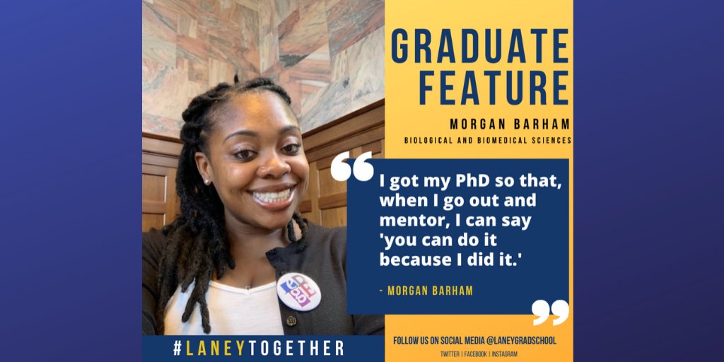 laneygradschool's tweet photo. LGS Grad Morgan Barham had almost completed her research when an accident left her unable to even hold a pipette. She persevered, finished her PhD, and mentors underrepresented students in STEM. #LaneyTogether Read her story: https://t.co/zooOMVNgIt https://t.co/WyKQejW6KH