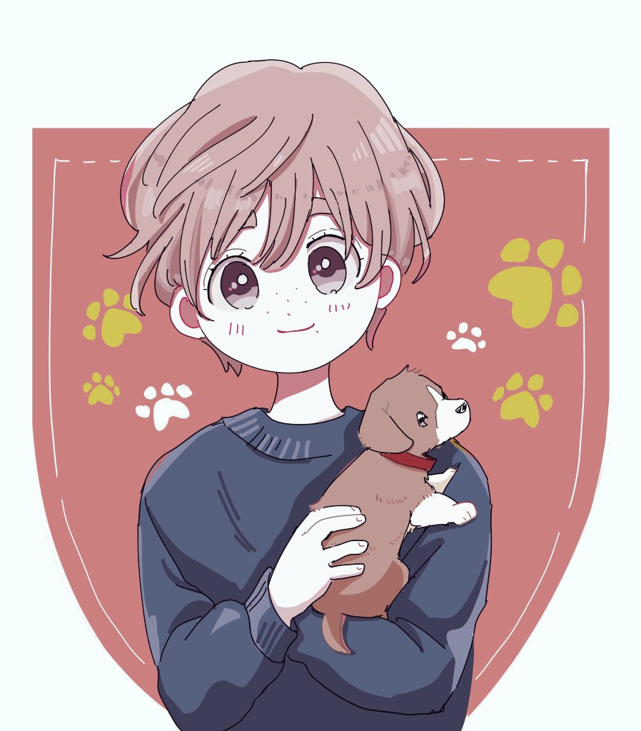 #ともやと奏 #創作BL
奏の飼ってる犬、名前はダイフク 