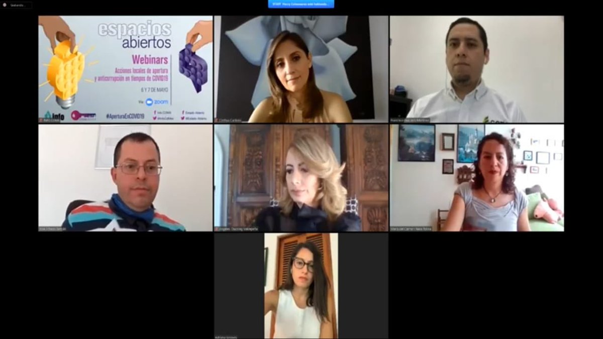 MaricarmenNava's tweet image. Implementar Decálogo de Apertura y Anticorrupción en #COVID19, será la meta. Construir propuestas en colectivo, es la dinámica de #EspaciosAbiertos

Sociedad civil, iniciativa privada, casi 8,500 sujetos obligados de transparencia en México

Video 1er webinar #AperturaEnCOVID19