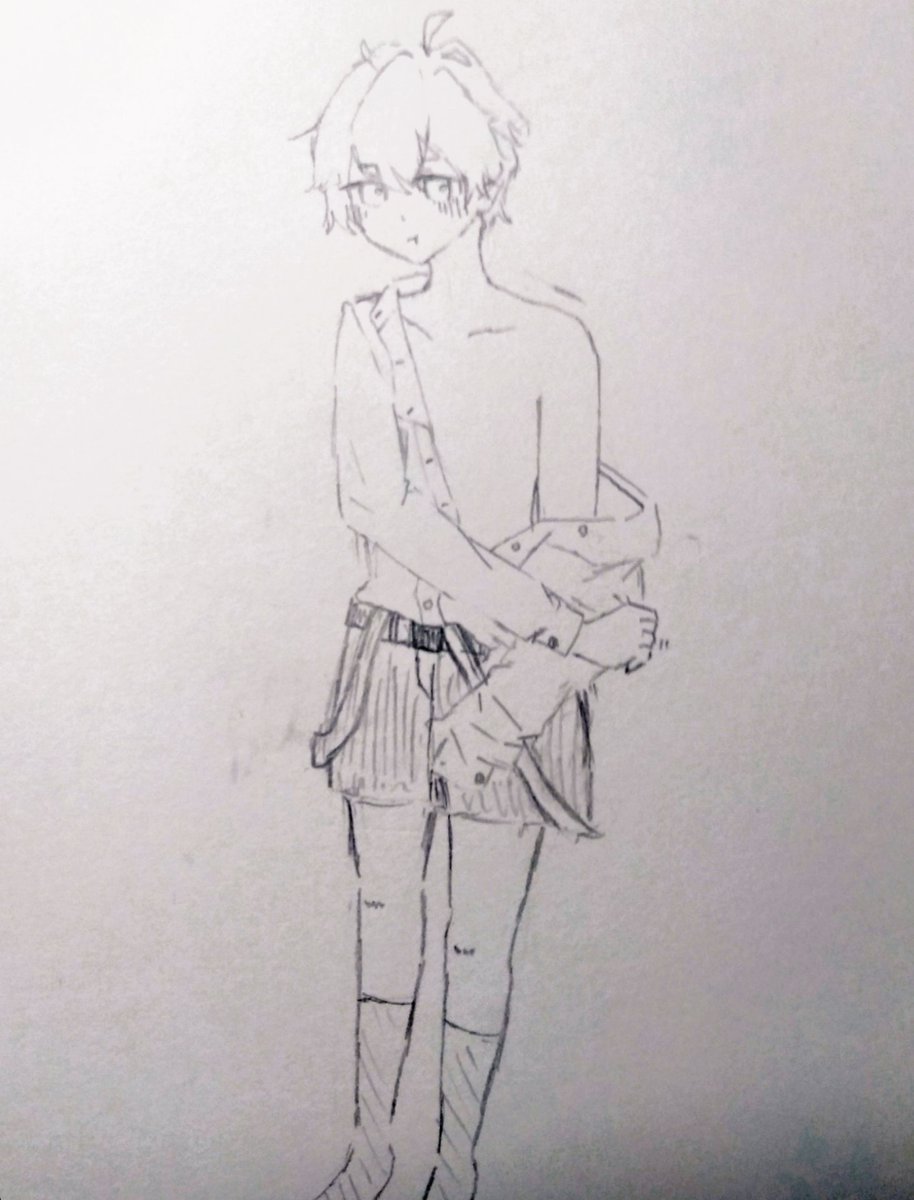 ESTARONMOCHA_'s tweet photo. #ショタ #イラスト #落書き
ウチの子ショタを落描きで脱がせたから褒めて欲しい。落書きだから重心おかしいけどハイソを履かせたことに命じて許して。(初めて書いた髪型だから変かも) https://t.co/WZ0NcGWUnz