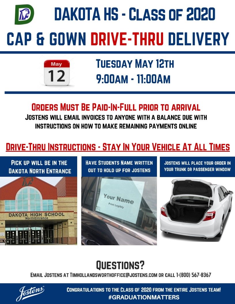 dhs_young's tweet photo. DHS Class of 2020! Tuesday, May 12th is cap &amp; gown pick-up!  Check your CVS email for more info! #dhscougars20🎓🐾💙💚 https://t.co/u5EwS7xA1U