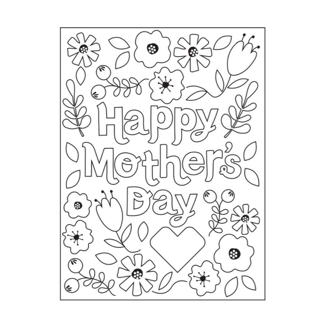 cvspharmacy's tweet photo. 🖍️ Create artwork as vibrant as your Mom. Download, print, and color this sheet. ❤️ Use #MothersDayWithHeart to show us your work of art. We may share a few of our faves!