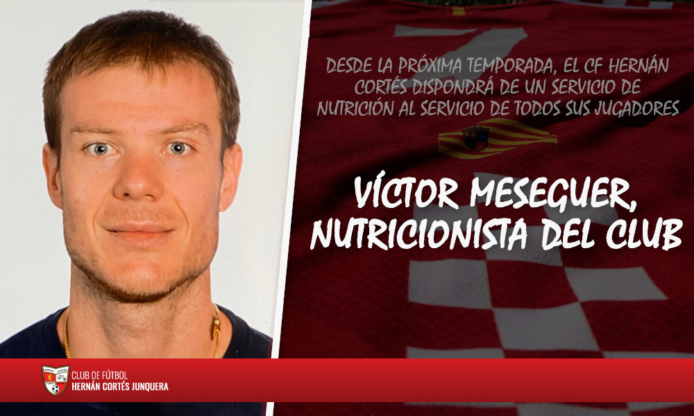 CFHernanCortes's tweet photo. 🆕 NUEVO DEPARTAMENTO
⚪🔴 Víctor Meseguer será, desde la próxima temporada, nutricionista del Club

👉 https://t.co/EtIQ751yNZ https://t.co/xW4mpw04Gy