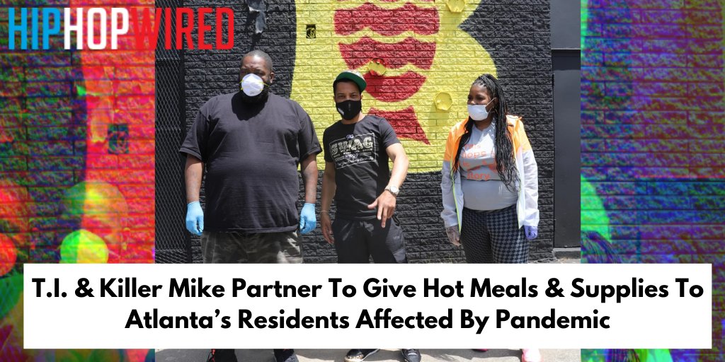HipHopWired's tweet photo. #trapstars Salute @Tip &amp; @KillerMike!! Atlanta rappers are stepping up in a big way

READ MORE: https://t.co/O5tdLhjXia

📸 Freddy O 
#ti #grandhustle #atlanta #killermike #pawkids #covid19 #coronavirus https://t.co/gLYkuUIA27
