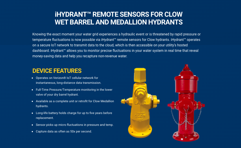 ClowValve's tweet photo. The @i_hydrant tracks pressure & temp in your hydrants, but that’s not all. It sends alerts to your mobile device to signal abnormal changes. We are still committed to meeting our customers’ needs at this time. Contact a sales rep near you: https://t.co/cloLc9fT1x #iHydrant https://t.co/3MAZsm26qi