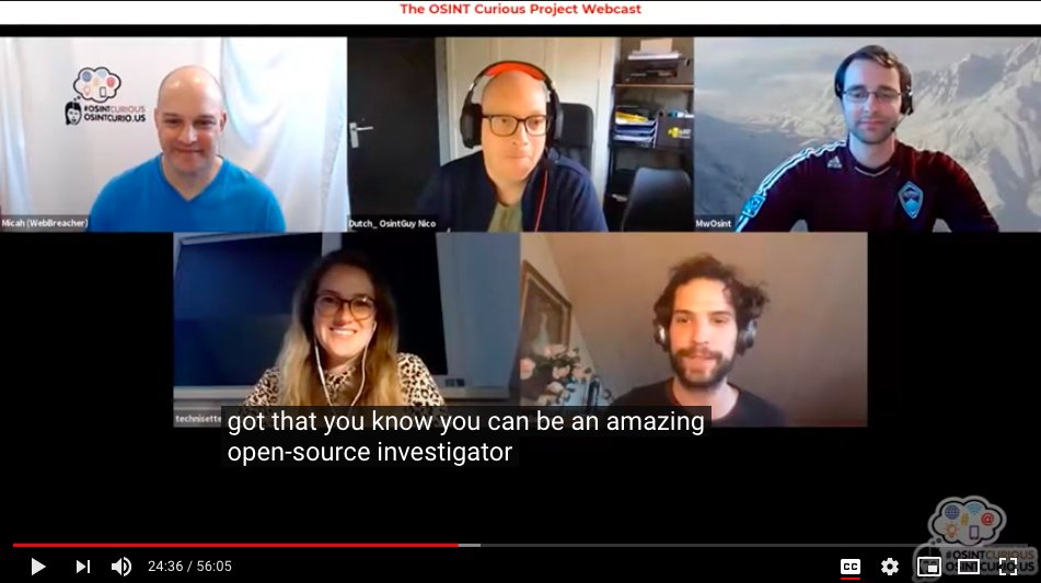 BenDoBrown's tweet photo. "How do I get started in open source and #OSINT?"

Answer:

Watch this webcast. It has some of the most experienced, approachable &amp; knowledgable people I know. Follow them, learn their mindset @Yaolri @technisette @dutch_osintguy @WebBreacher @MwOsint 🤓

 https://t.co/DHhyfZEiWM https://t.co/9qKAnxLD7n