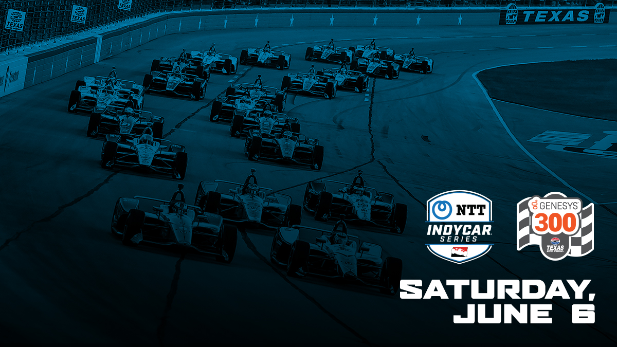IndyCar's tweet photo. The NTT INDYCAR SERIES will kick off the 2020 Season in Texas on Saturday, June 6. 

Read more here: https://t.co/8z97LpzYc0

#INDYCAR // @TXMotorSpeedway https://t.co/MP9WS1oXMM