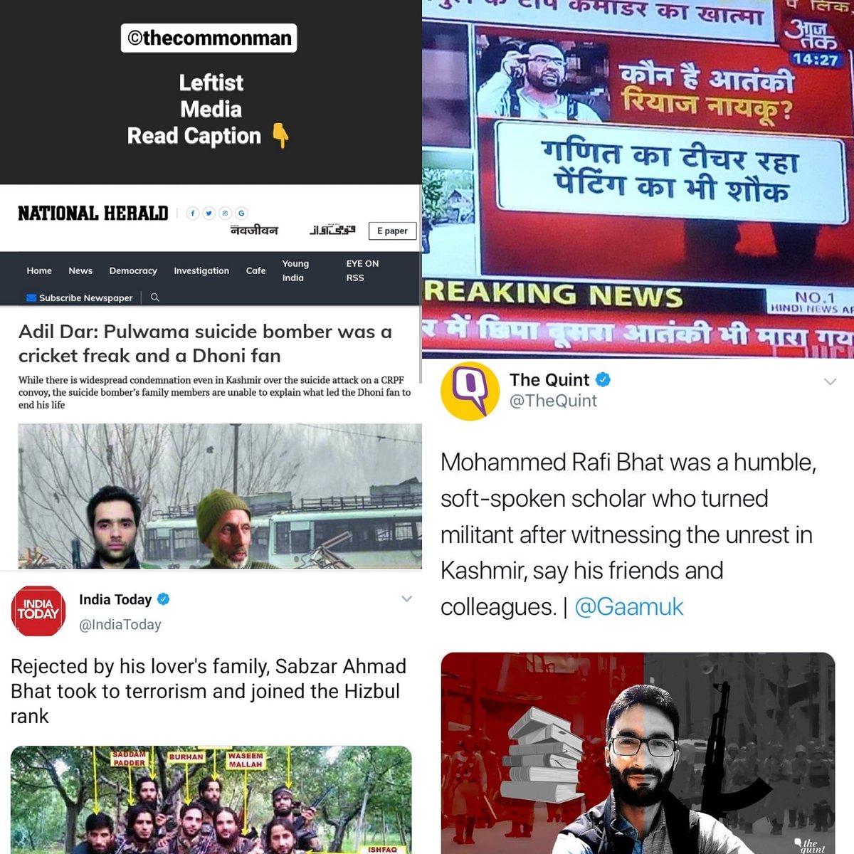 agrawaltanmay15's tweet photo. #ExposeTerrorApologists
Show their real crimes 
Leftist media 
#IsupportArnabgoswami #ISupportSudhirChoudhary https://t.co/N6YUe2PkW7