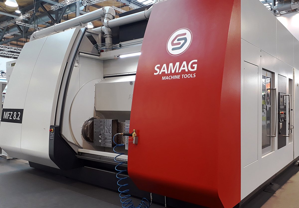 GMTA_US's tweet image. #SAMAG has expanded its range of multi-spindle #machines under the MFZ brand, aimed at high-volume cubic workpieces. Model MFZ 8.2, machines components in two, rather than four operations. #multispindle #machiningcenters #mfg #automotive #industrial #GMTA gmtamerica.com/docs/gmta_sama…