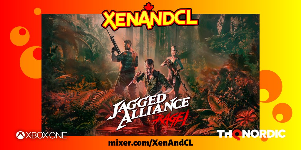 Xenmic's tweet photo. Join @XenAndCL at https://t.co/P8RXTO7LHl 7pm AST playing some #JaggedAllianceRage from #CliffHangerProductions and @handy_games @THQNordic #AD #tryingsomethingnew #turnbasedgame https://t.co/DGAkhcsTqy