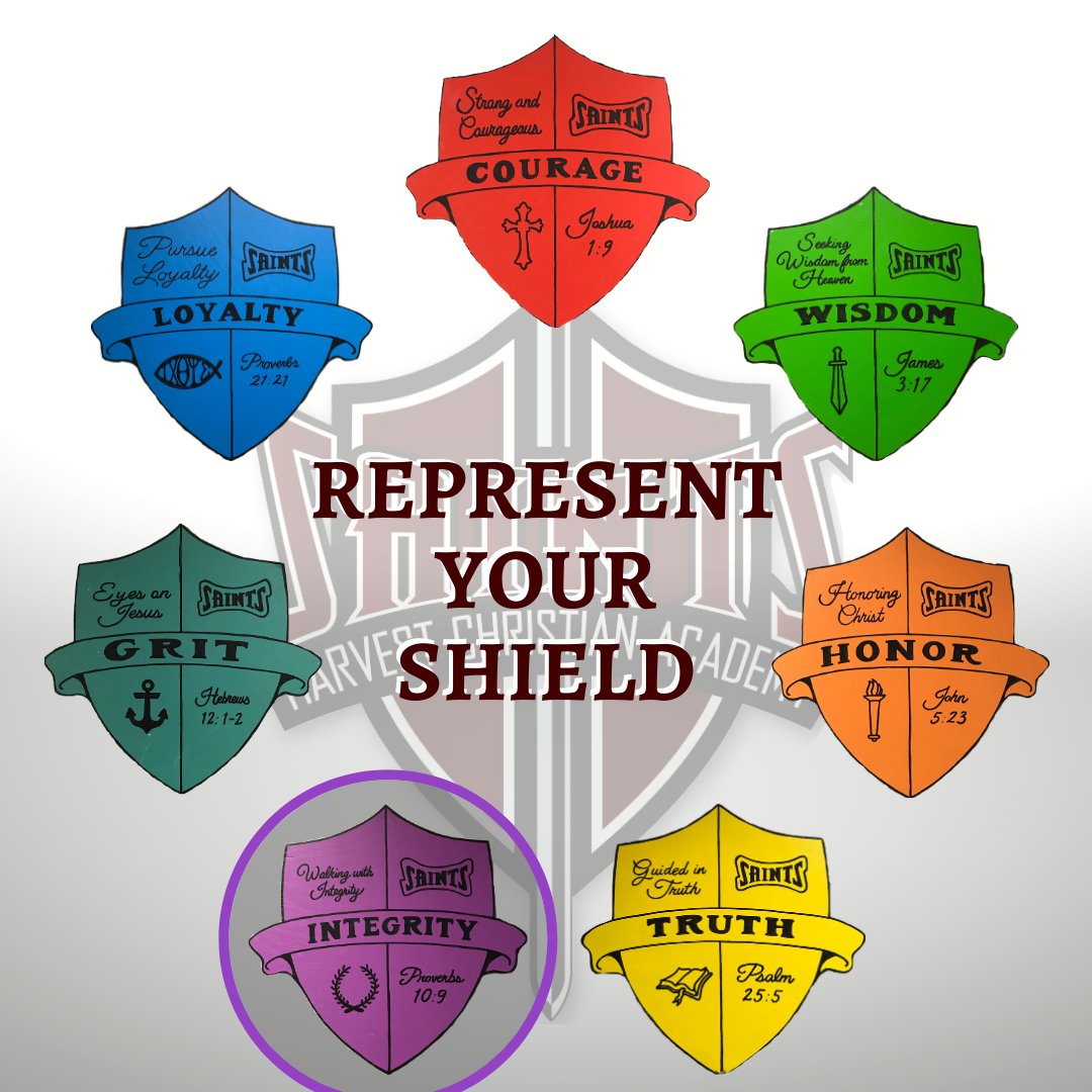 hcasaints's tweet photo. Shield of INTEGRITY!💜 'Rep your Shield'🤩
This is the final chance to like your shield's picture before the contest ends!😃
#SaintsShields #Integrity https://t.co/x2Kw7g4Fhu