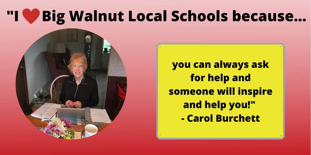 BWLSD's tweet photo. We ❤️ our schools and teachers! Big Walnut High School Spanish teacher, Carol Burchett, says she loves Big Walnut Local Schools because you can always ask for help and someone will inspire and help you! EAGLE STRONG 🦅 #InspireAndGuide #BWEaglesInspire https://t.co/Q3Fu9XAhpN