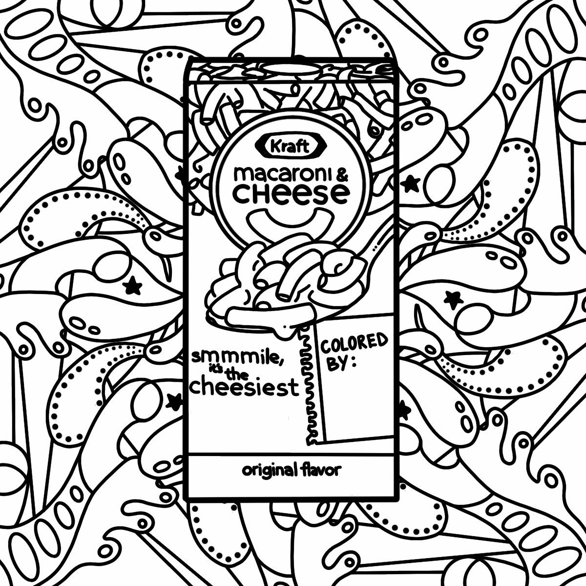 Kraft Macaroni and Cheese 50th Year Anniversary Coloring Markers & Box