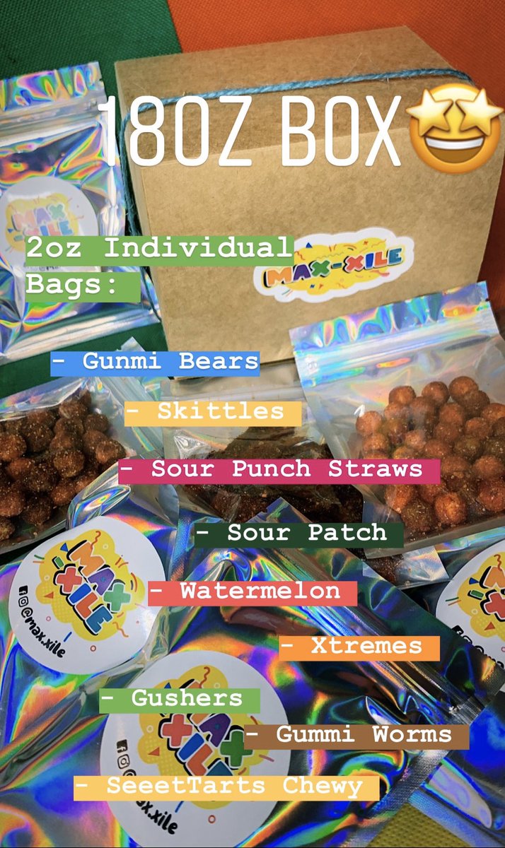 Suzelucha's tweet photo. Mi hijo y yo empezamos un negocio de Dulces Picositos🤩 esta es nuestra
 💥Maxi-Box💥 por si alguien quiere ordenar dulces estamos a sus órdenes 🥰 💫 Max-Xile 🌟 https://t.co/pdOa9Glqs7