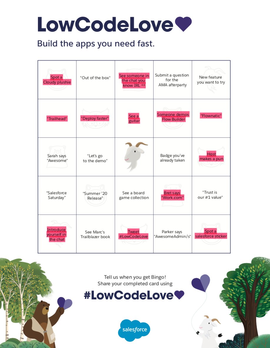 adam17amo's tweet image. Got 2X #LowCodeLove Bingo!
