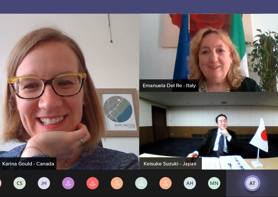 A global pandemic calls for a global response - 🇦🇺🇨🇦🇮🇹🇯🇵🇳🇱🇳🇴🇸🇪🇬🇧🇺🇸

Today, Min. Gould spoke with global donors to coordinate responses to COVID-19 and address the longer-term impacts of the pandemic. This virus is not constrained by national borders &amp; neither will our response.