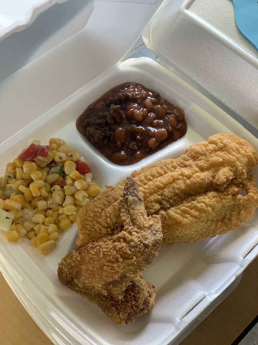 dr_cshepard's tweet photo. You know I couldn’t let my teachers not enjoy the traditional CES fish fry!! lol. Well we tweaked it be drive thru service instead. Thanks CES!! I really appreciate each of you!! #CESLEAD #TeacherAppreciation https://t.co/RVqkxzqSX7