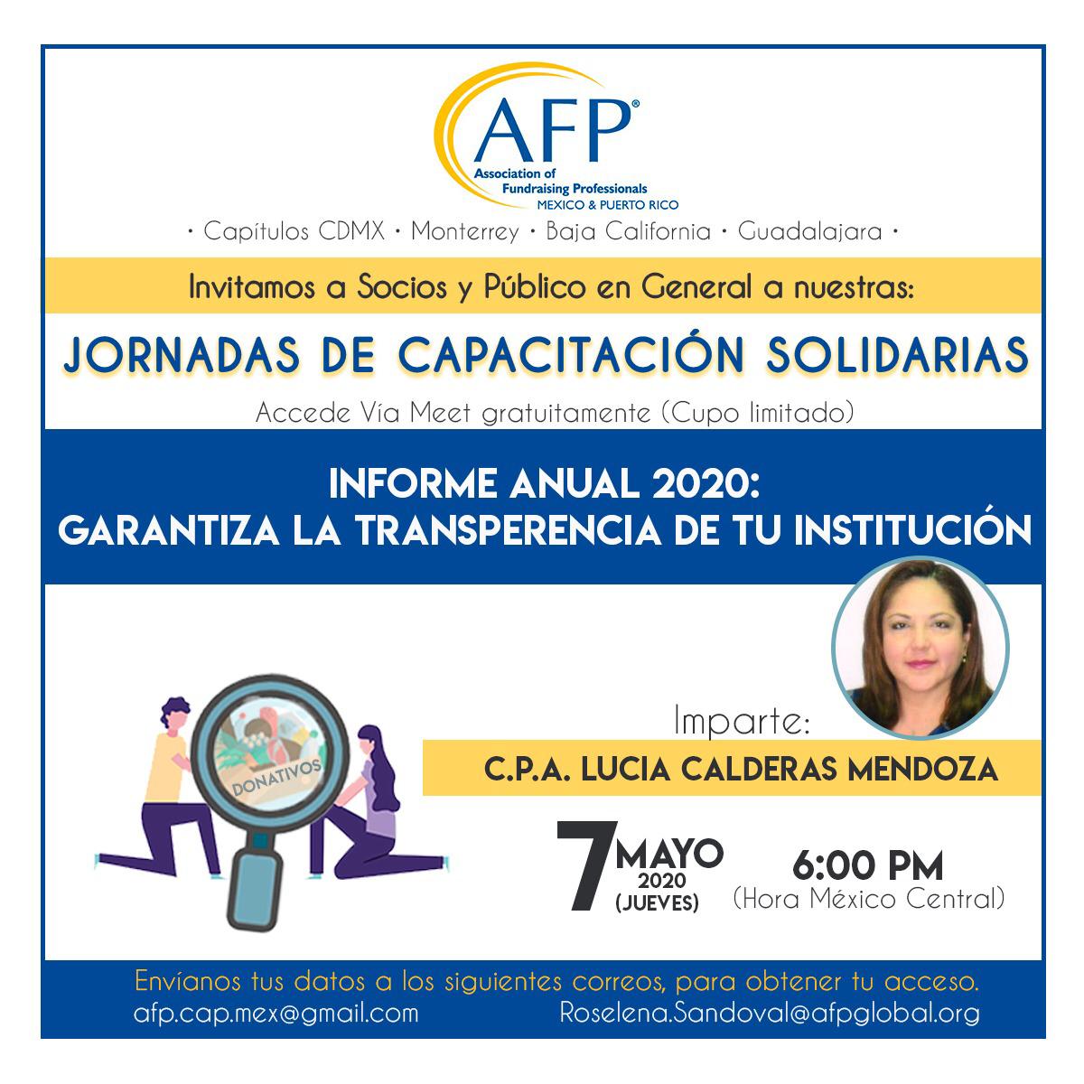 <a href="/afpgdl/">AFP Guadalajara</a> y México están haciendo *Jornadas de capacitación solidaria* son gratuitas, hoy es la primera!!           El tema cómo presentar tu informe anual de transparencia 2019, ante el S.A.T. pic.x.com/tfIFtFTy5U