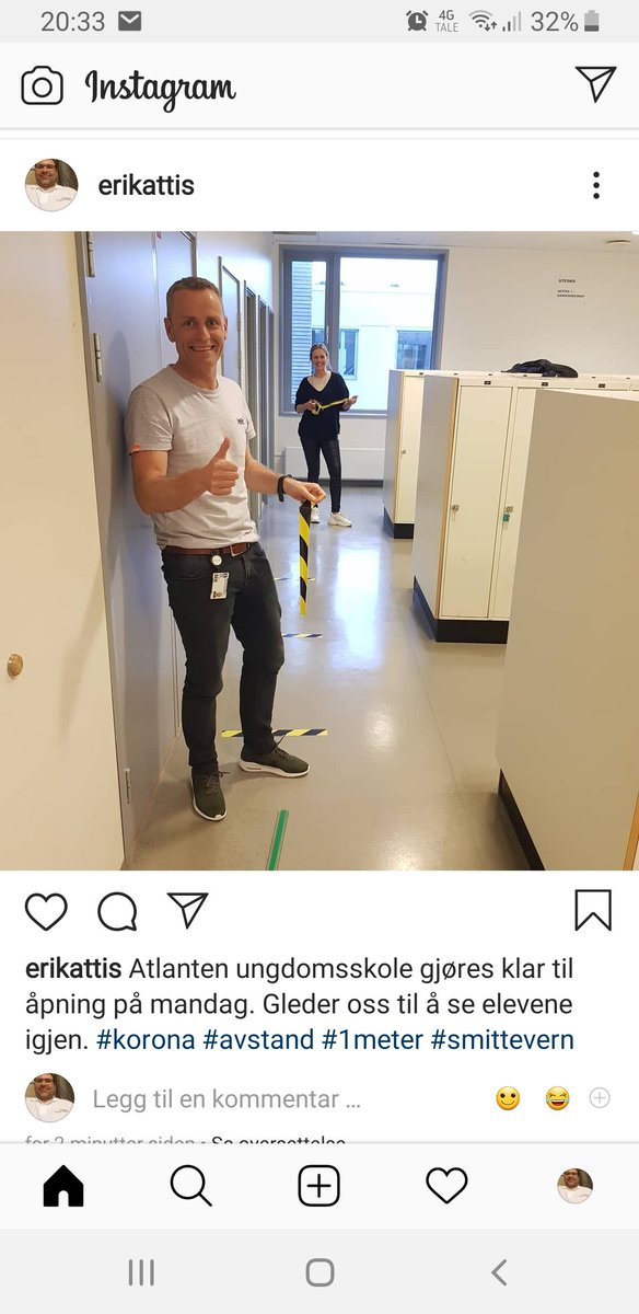 ErikAttis's tweet photo. Gleder oss til oppstart på mandag. Blir kjekt å møte elevene igjen🙂 #Atlantenungdomsskole #korona #backinbusiness #backtoschool https://t.co/H1E87PZISJ