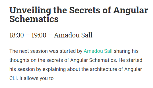 im_suhas_01's tweet photo. The next session was started by @ahasall sharing his thoughts on Angular Schematics.
https://t.co/ATBM8cL6kM
#jsvidcon #jsvidcon2020 https://t.co/Pauah8tqgm
