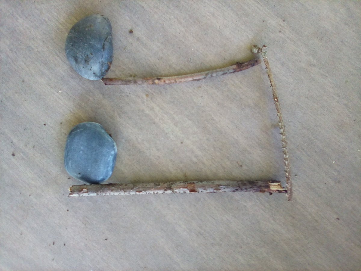 KHeffernMusic's tweet photo. One of the students created some music notes with nature this week! How cool and creative is that?! Nice job, Ethan!! #plumlearns #plummusic https://t.co/Cy7yXjmMci