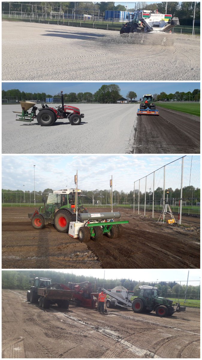 Voor @Wijkbeheer_Urk Zijn we op sportpark de Vormt onder mooie omstandigheden bezig met de renovatie van veld 9. Met onze ervaren vaste basisspelers op #Urk <a href="/GebrvdGeest/">Gebr. v.d. Geest</a> <a href="/HeicomOldebroek/">Heicom</a> <a href="/vitagro_nl/">Vitagro</a> en <a href="/AdvantaNL/">Advanta</a> maken we er een mooi veld van. #natuurgras
