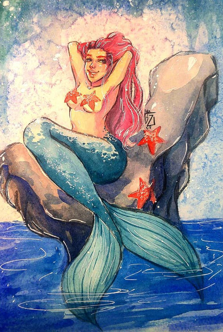 blazingsaza's tweet photo. Mermay day 7. Starfish.
Huge inspiration from Disney Peter Pan's mermaids.
(Prompts from @ roytheart_ on ig)

#mermay #mermay2020 #mermayday7  #mermaid #peterpanmermaids #watercolor  #mijello #mijellomissiongold #traditionalart #traditionaldrawing #blazingsazadraws https://t.co/CX60GuMS83