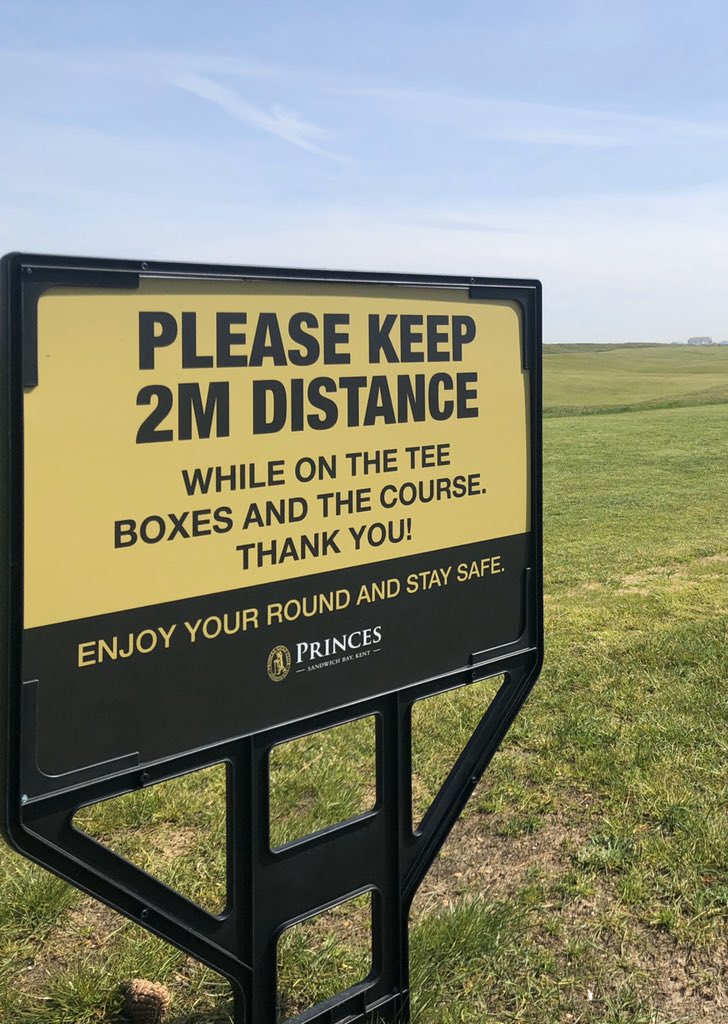 Princesgolfclub's tweet photo. Thank you to ARC UK for  installating signage in prep for the safe &amp; compliant reopening of golf. 
Their service has been thorough and very professional in these challenging times.
We are currently closed, Our office is Open Mon-Sat 10am to 2pm for phone calls and email enquiries https://t.co/OzxtIDvWGO
