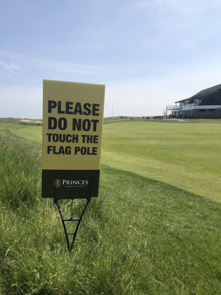 Princesgolfclub's tweet photo. Thank you to ARC UK for  installating signage in prep for the safe &amp; compliant reopening of golf. 
Their service has been thorough and very professional in these challenging times.
We are currently closed, Our office is Open Mon-Sat 10am to 2pm for phone calls and email enquiries https://t.co/OzxtIDvWGO