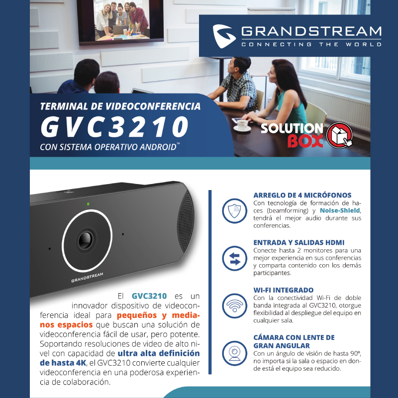 SolutionBoxUSA's tweet photo. Contacte a nuestras especialistas para mas información
alejandra_murillo@solutionboxusa.com
ana_rivero@solutionboxusa.com
#grandstreaam #videoconferencia #wifi #GVC3210 #technology #android #ipvideotalk #firmware #solutionbox #telecommunication #stayhome @GrandLatam https://t.co/xGBZthuX4u