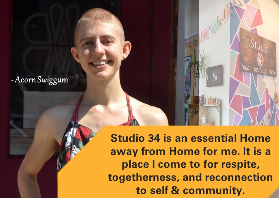 Studio34Philly's tweet photo. We asked some of our Studio 34 community to share their connection with Studio 34. Here's what Acron Swiggum had to say. "Studio 34 .... is a place I come to for respite, togetherness, and reconnection ... I am so grateful to the Studio, the teachers, and fellow students ... https://t.co/kX0jko9PWH