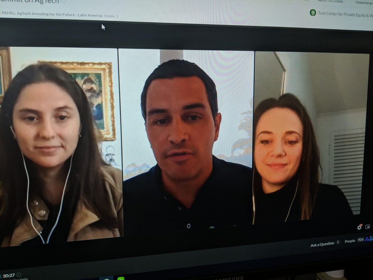 Great Latin American #AgTech insights from the @VirtualSummitAT.  Thanks to the panelists! <a href="/agrosmartBR/">Agrosmart</a> <a href="/AgFunder/">AgFunder</a> <a href="/iamlbt/">Louisa Burwood-T</a>.  So much opportunity to improve!