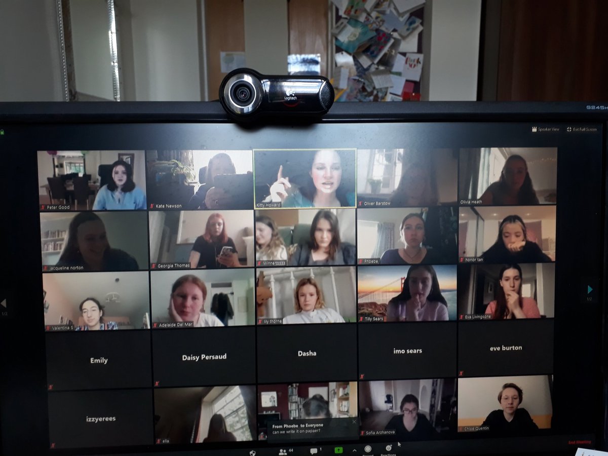 Thanks to Kitty and Liv for running our house quiz this afternoon on Zoom. @TeddiesOxford