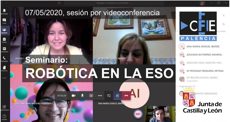 CFIE_PALENCIA's tweet photo. Profesores de Tecnología de Secundaría, realizan la última sesión de su seminario: ROBÓTICA EN LA ESO, con el mismo medio que utilizan con sus alumnos, la videoconferencia de Teams.

#innovaCyL #formaciónCyL #tiCyL 
@educacyl https://t.co/vMiiKqBt8E