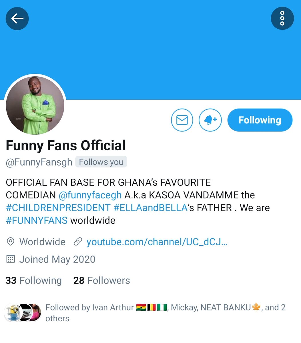 sarkCessful's tweet photo. Y'all follow at @FunnyFansgh let's build this brand. 
Comment with #VerifyFunnyFace lets get our Boss @funnyfacegh verified... https://t.co/idZwjhPlpU